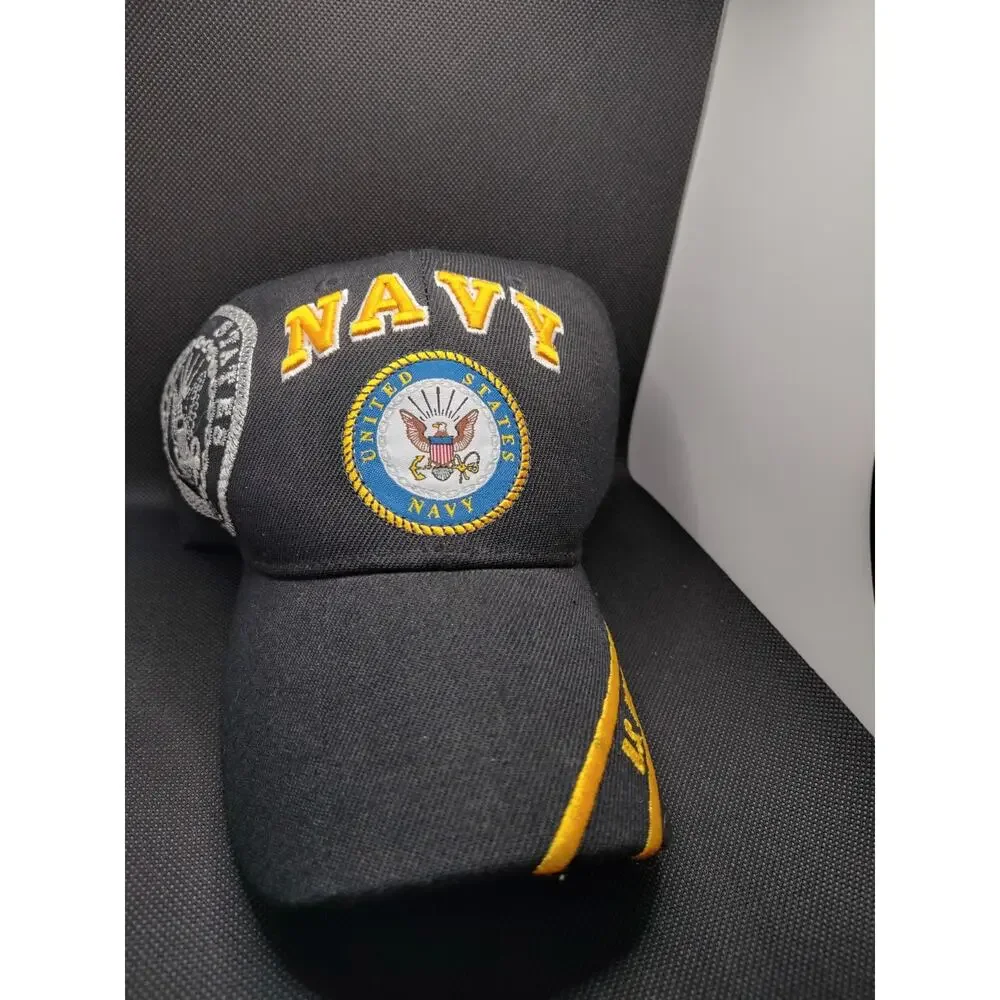 US Navy Baseball Cap Hat Adjustable Strap Embroidery